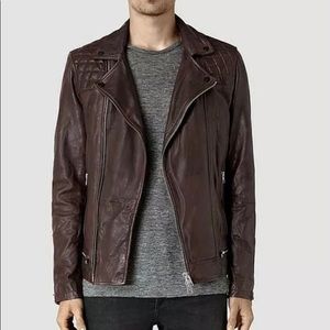 All Saints Men’s Conroy Leather Jacket XS